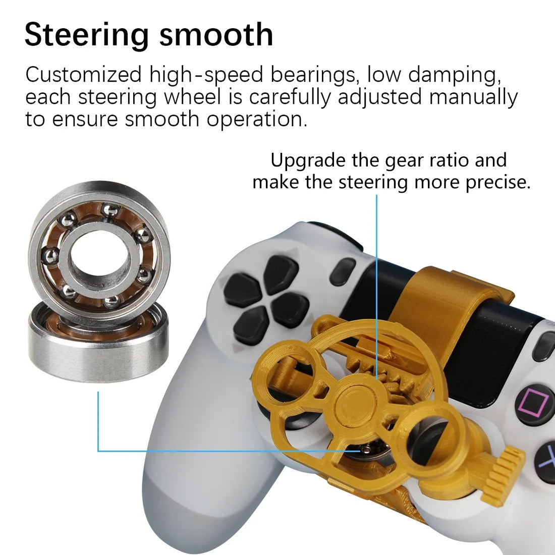 Mini steering wheel for PS4 controller