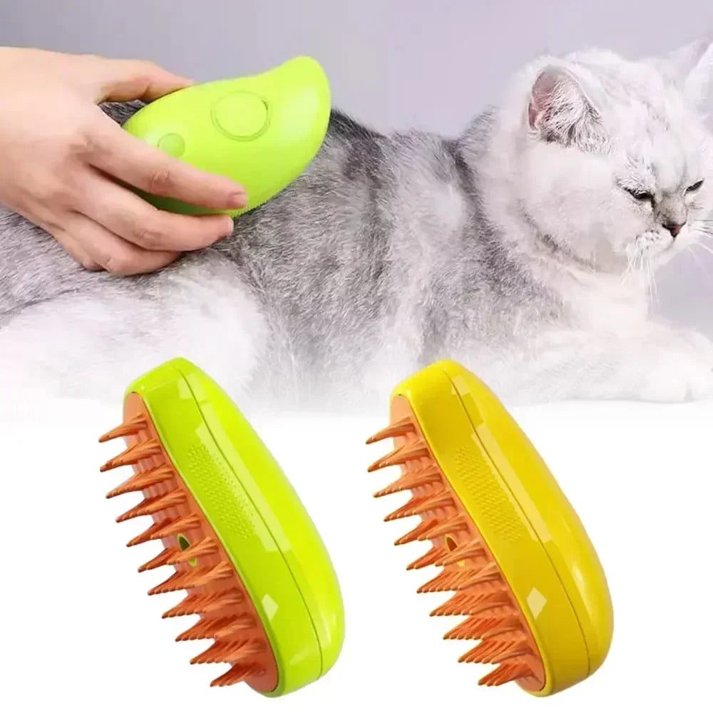 Steam brush for cats