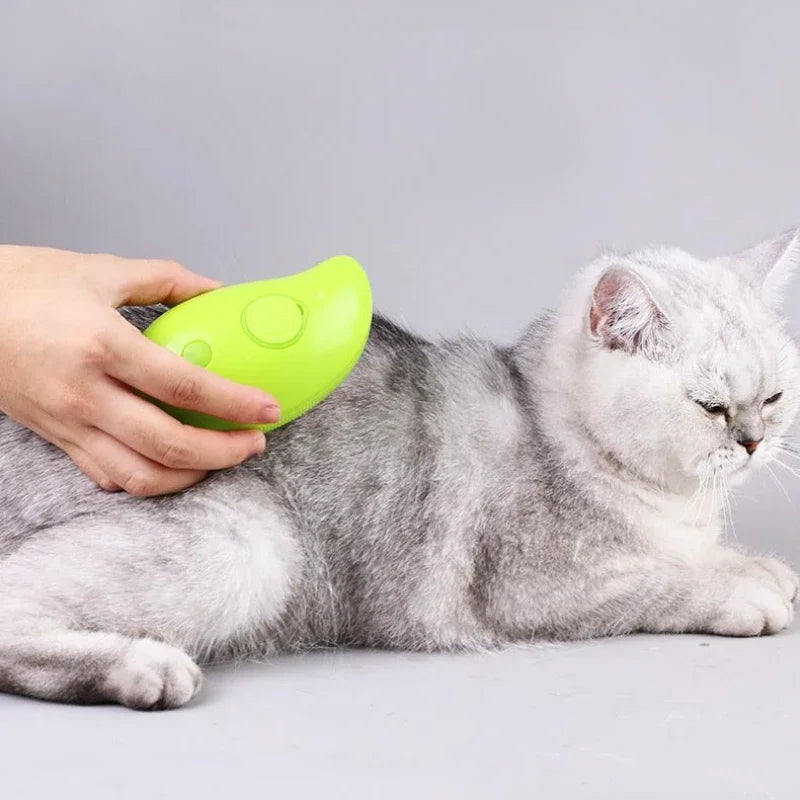 Steam brush for cats